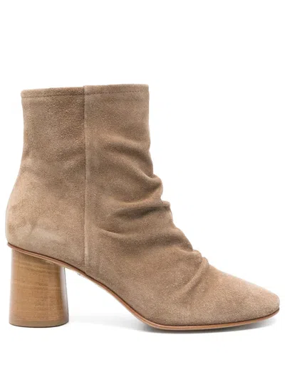 Elena Iachi Stiefeletten Aus Wildleder 70mm In Nude