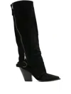 Elena Iachi 75mm Leather Knee-high Boots In Multi