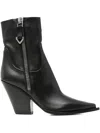 Elena Iachi 90mm Pointed-toe Ankle Boots In Black