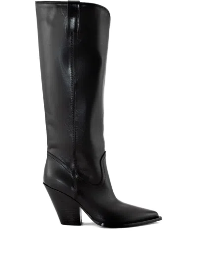 Elena Iachi 90mm Pointed-toe Knee-high Boots In Black