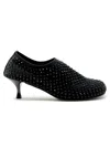 Elena Iachi Black Leather/glitter Shoes In Black