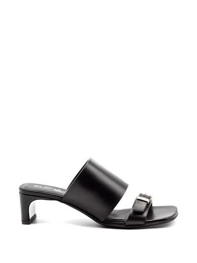 Elena Iachi Buckle-detail Leather Sandals In Multi