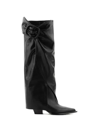 Elena Iachi Stiefel Mit Schnalle In Black