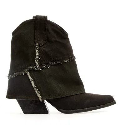 Elena Iachi Camperos Jeans Grigio In Grey