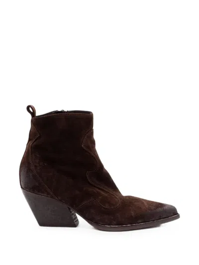 Elena Iachi Distressed Western-style Ankle Boots In Multi