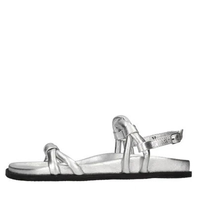Elena Iachi Flat Shoes In Silver