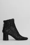 Elena Iachi High Heels Ankle Boots In Black Leather