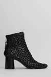 Elena Iachi High Heels Ankle Boots In Black Leather