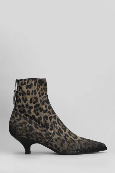 Elena Iachi High Heels Ankle Boots In Multicolor