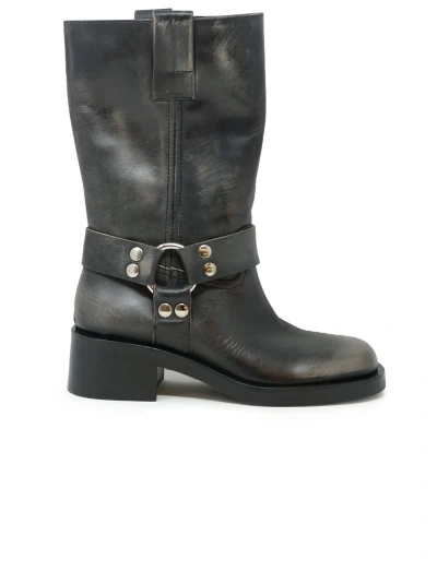 Elena Iachi Leather Boots In Black