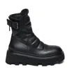 Elena Iachi Leather Clasp Boots In Black