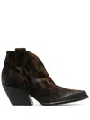 Elena Iachi Leopard-print Pointed-toe Ankle Boots In Brown