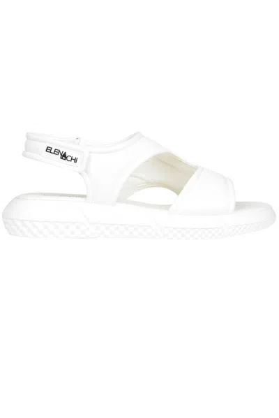 Elena Iachi Padded Evo-leather Sandals In White