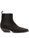 Elena Iachi Pointed-toe Heeled Chealsea Boots In Brown