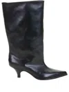 Elena Iachi Pointed-toe Leather Boots In Black