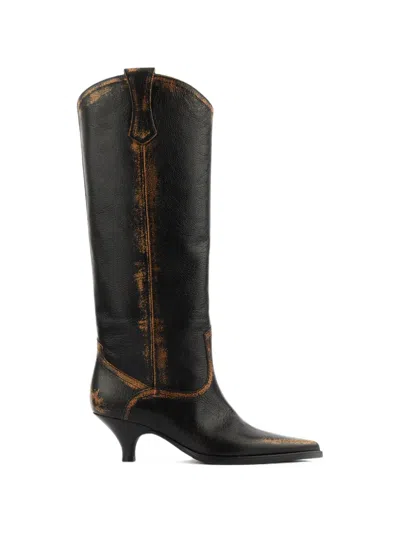 Elena Iachi Stiefel Mit Spitzer Kappe In Brown