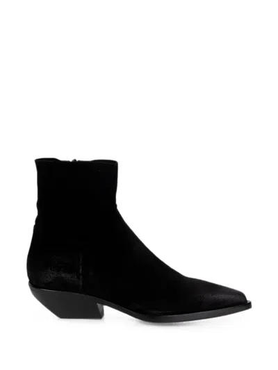 Elena Iachi Pointed-toe Side-zip Ankle Boots In Black
