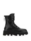Elena Iachi Chunky Black Leather Boot In Black