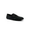 Elena Iachi R22 Black Leather/glitter Loafer In Black