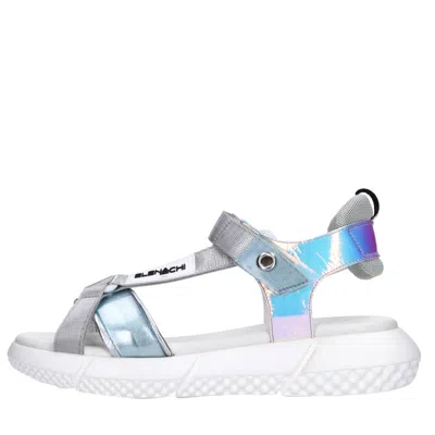 Elena Iachi Sandals Silver In Argento Metallici E Grigi