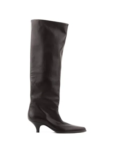 Elena Iachi Kniehohe Sharp Stiefel In Brown
