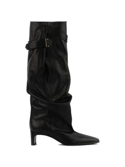 Elena Iachi Stiefel Mit Lockerem Schaft Und Schnalle In Black