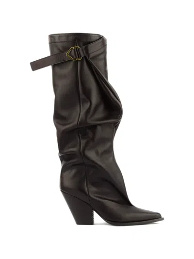 Elena Iachi Stiefel Mit Schnallenriemen In Black