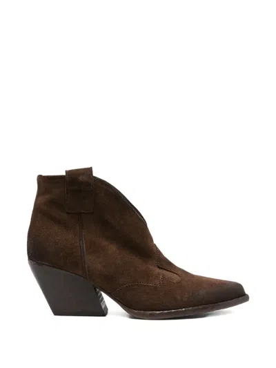 Elena Iachi Suede Boots In Brown