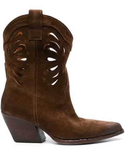 Elena Iachi Stiefel Aus Wildleder In Braun
