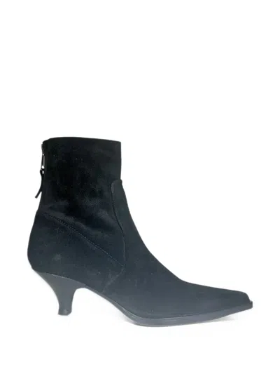 Elena Iachi Thais Suede Ankle Boots In Black