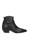 Elena Iachi Woman Ankle Boots Black Size 6 Leather