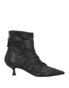 Elena Iachi Woman Ankle Boots Black Size 6 Leather