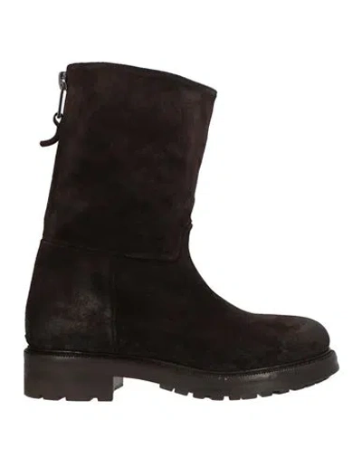 Elena Iachi Woman Ankle Boots Dark Brown Size 8.5 Leather