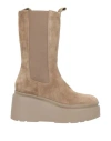 Elena Iachi Woman Ankle Boots Khaki Size 11 Leather