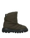 Elena Iachi Woman Ankle Boots Military Green Size 7 Textile Fibers In Green