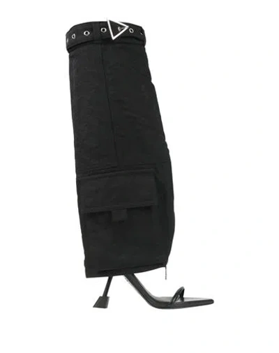 Elena Iachi Woman Boot Black Size 8 Textile Fibers