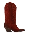Elena Iachi Woman Boot Brick Red Size 8 Leather In Red