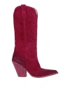 Elena Iachi Woman Boot Magenta Size 7 Leather In Pink