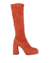 Elena Iachi Woman Boot Rust Size 10 Textile Fibers In Red