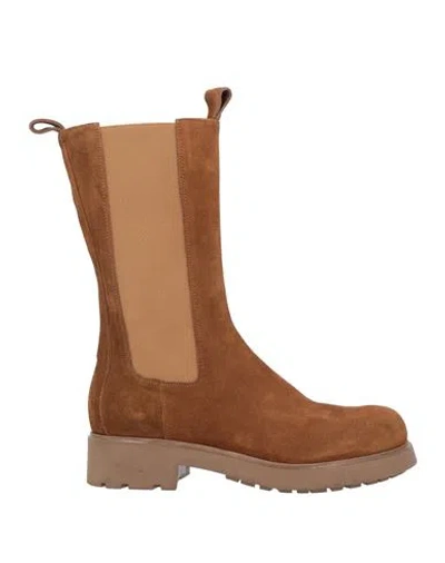 Elena Iachi Woman Knee Boots Tan Size 9.5 Soft Leather In Brown