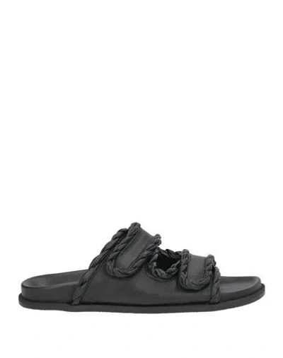 Elena Iachi Woman Sandals Black Size 10 Leather