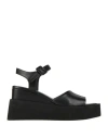 Elena Iachi Woman Sandals Black Size 8 Soft Leather