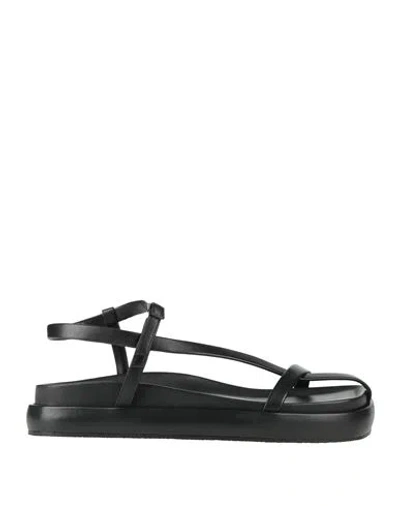 Elena Iachi Woman Sandals Black Size 8 Leather