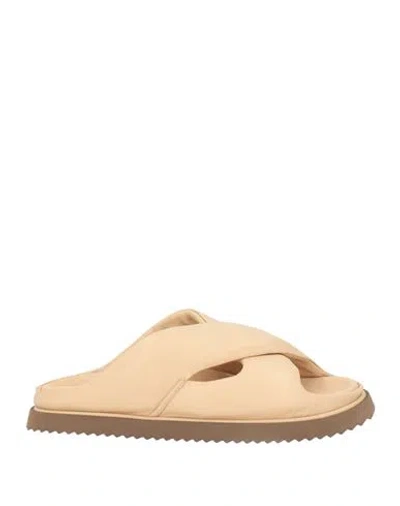 Elena Iachi Woman Sandals Blush Size 8 Leather In Brown