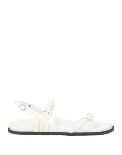Elena Iachi Woman Sandals White Size 8 Leather