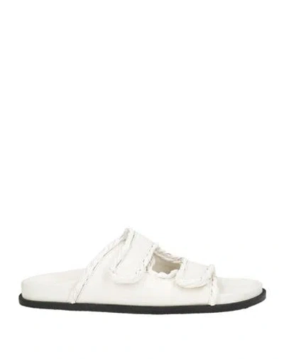 Elena Iachi Woman Sandals White Size 9 Leather