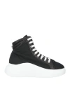 Elena Iachi Woman Sneakers Black Size 8 Textile Fibers In Black