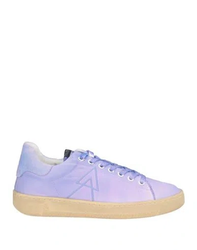 Elena Iachi Woman Sneakers Lilac Size 9 Leather, Textile Fibers In Blue