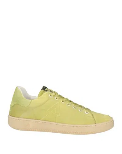 Elena Iachi Woman Sneakers Lime Green Size 8 Leather, Textile Fibers