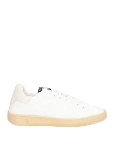 Elena Iachi Woman Sneakers White Size 9 Leather, Textile Fibers